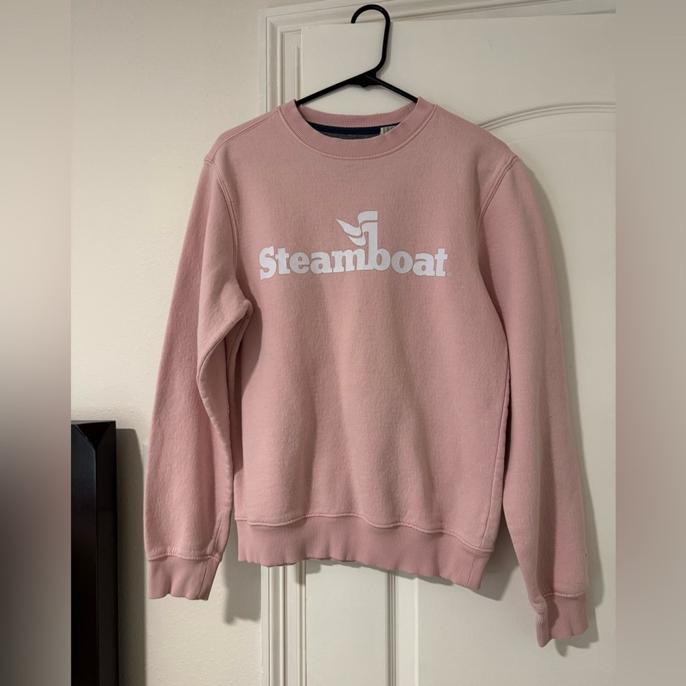 Steamboat Ski Resort Blush Pink Crewneck Sweatshirt